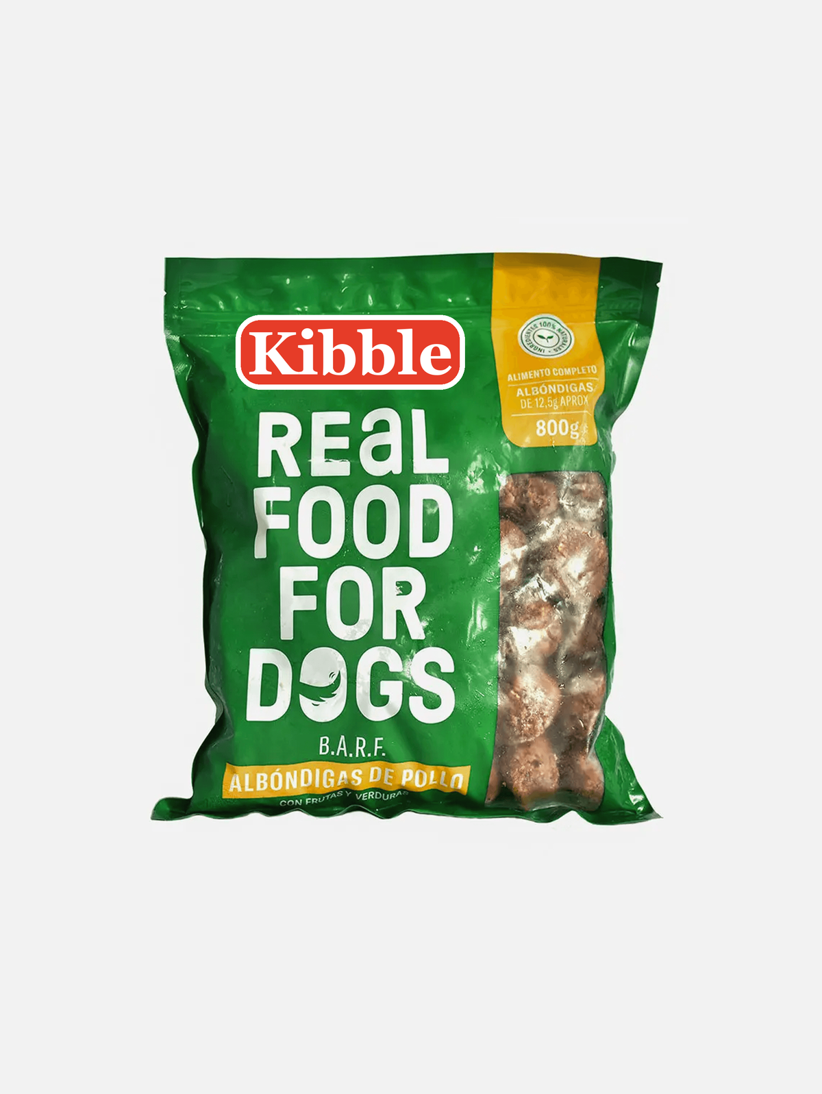 Kibble raw dog food pack