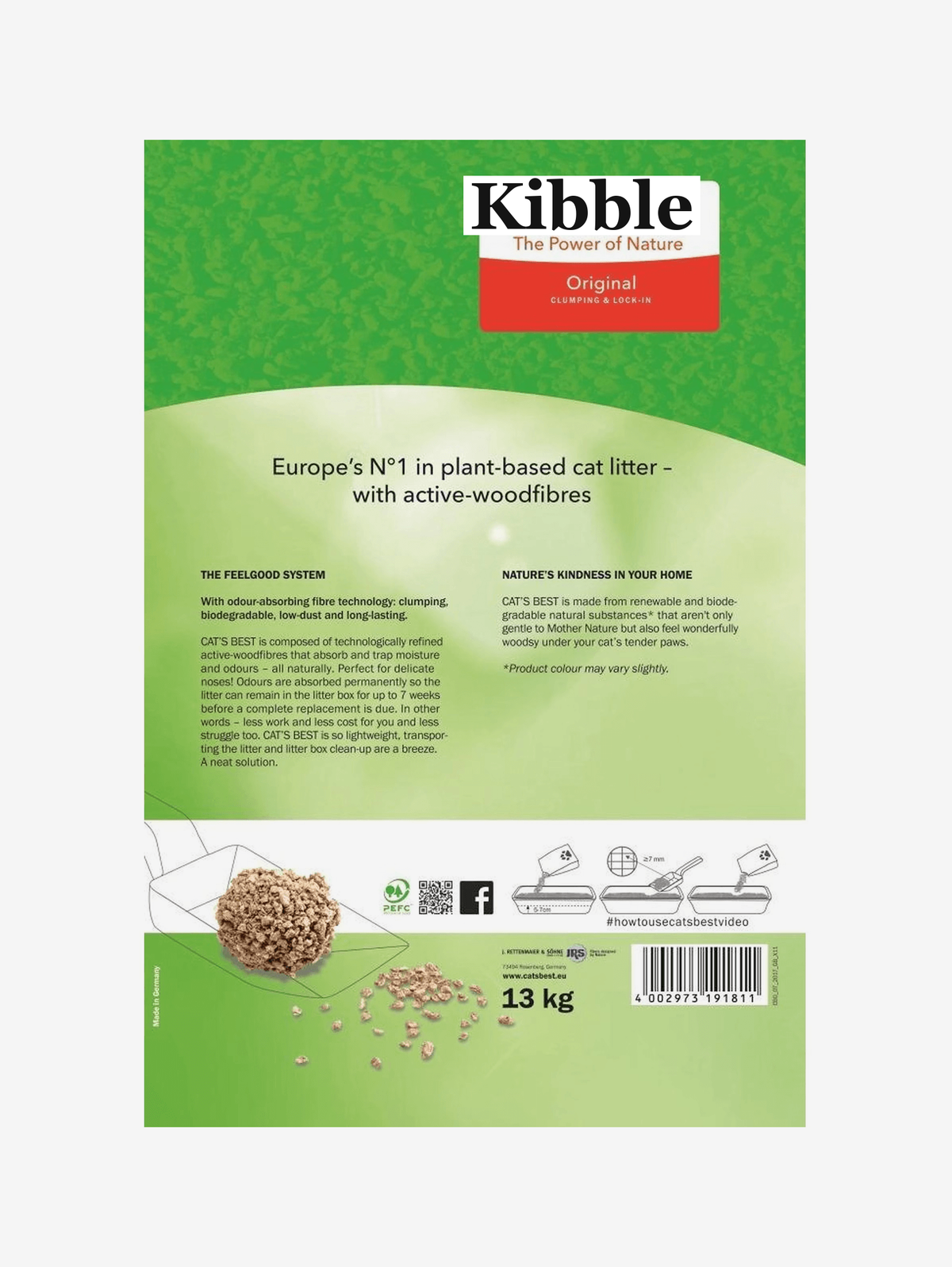 Kibble litter product back