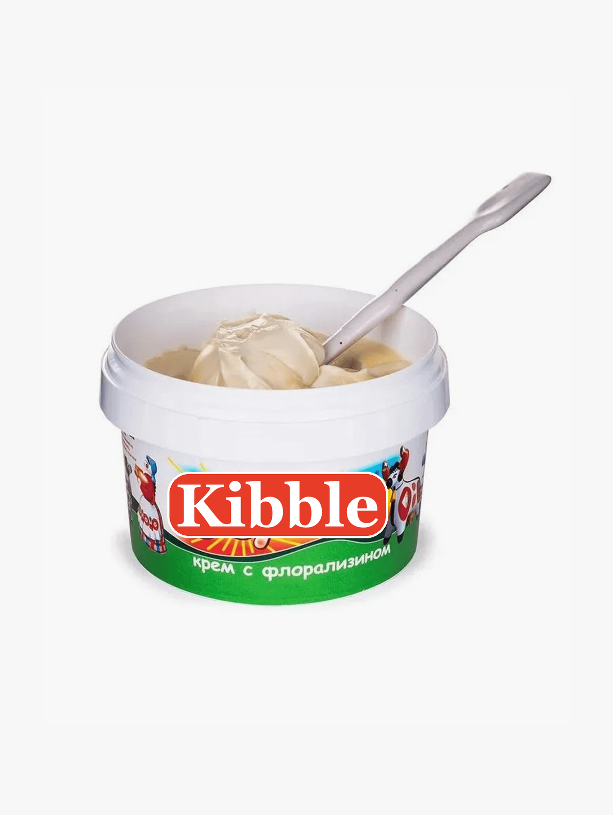 Kibble cream jar open